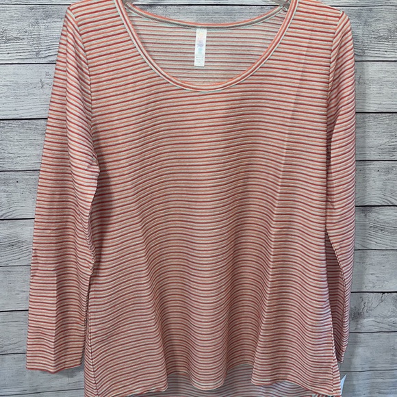 LuLaRoe Lynnae size XL Stripped Long Sleeve Tunic - Picture 2 of 5